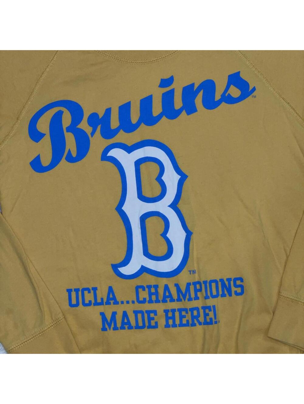 UCLA Bruins NCAA Champions Made Here Yellow Long Sleeve T-Shirt Women's Size S - Picture 2 of 11